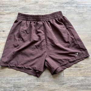 Gymshark Woven Pocket Shorts Women's Medium Chocolate Brown Athletic Running